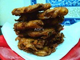 Badaa Piaji ( Twice Fried Onion Fritters from Odisha )