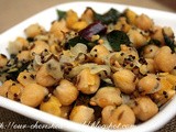 White Chickpea Sundal - a quick snack