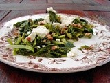 Broccoli rabe with lemons, pecans and french feta