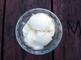 Buttermilk lemon balm ice cream