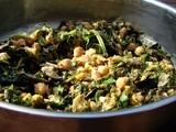 Curry-spiced chickpeas and broccoli rabe