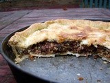 Double-crusted pecan, french lentil and chard pie