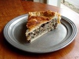 Double crusted pie with roasted mushrooms, french lentils and spinach: The ur Ordinary pie