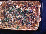 Roasted parsnip, pecan, and caramelized shallot pizza