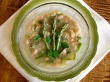 Spring stew with white beans and asparagus