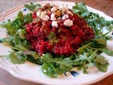 Toasted beet risotto with lime