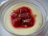 Milk Pudding with Mastic Gum and Rhubarb Compote