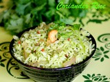 Coriander Rice / Kothamalli Sadam