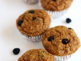 Blueberry Bran Muffins Recipe-Low Fat Moist Blueberry Whole Wheat Bran Muffins