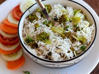 Broccoli Rice Recipe-Easy Broccoli Pulao-Indian Broccoli Recipes
