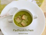 Creamy Spinach Soup Recipe-Palak Soup-Soup Recipes