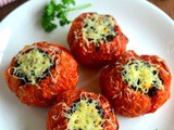 Quinoa Stuffed Tomatoes Recipe-Baked Tomatoes with Black Quinoa-Corn