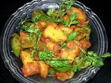 Aloo simla mirch / potato and capsicum stir fry