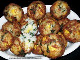 Corn, spinach & rice balls