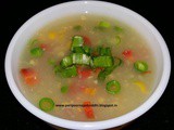 Vegetable sweet corn soup