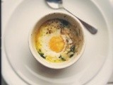 Baked Eggs with Spinach and Parmesan