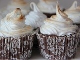 Chocolate, caramel & meringue muffins