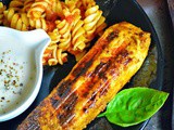 Grilled Salmon Fish with 3 main ingredients