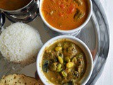 Kathirikai Mochai Kootu / Eggplant and Papdi Lilva Beans Recipe