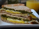 Coriander Bread Sandwich-a Healthy Breakfast