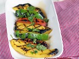 Grilled pineapple n Veggies Salad with honey drizzled