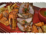 A ‘Raan-inspired’ Holiday Roast Leg of Lamb served with Minty Sweet Potatoes and Parsnips