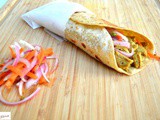 Chicken Kathi Roll with Pickled Red Onion Relish