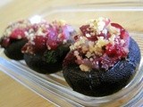 Stuffed Mushrooms with Cherries, Arugula, & Walnuts