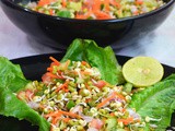 Green Gram Sprouts Salad / Moong Sprouts Salad