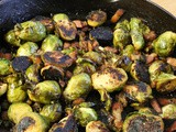 Charred Brussels Sprouts with Bacon & Dates