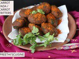 Carrot vada / carrot fritters