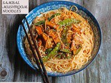 Spicy sambal mushroom noodles