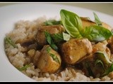 Basil Chicken in a Coconut-Curry Sauce + Weekly Menu