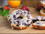 Blueberry Lemon Glazed Doughnuts