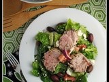 Greek Pork Tenderloin over Greek Salad