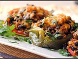 Meatless Monday & Money Matters: Black Bean and Rice Stuffed Peppers