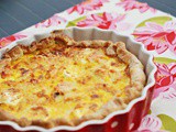 Leek, salmon and goat cheese quiche