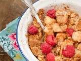 Whole30: Apple Almond Bake with Raspberries