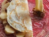 Eggless Crepe with Dulce and Apple