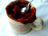 Microwave Eggless Chocolate & Carrot Mug Cake