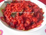 Beetroot Kootu with Chana Dal/Kadalai Paruppu