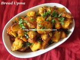 Bread Upma Recipe/South Indian Bread Upma/How to make Bread Upma with step by step photos