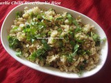 Garlic Chilli Rice Recipe/Garlic Rice Recipe/Poondu Sadam/How to make Garlic Rice with step by step photos/Easy lunch box Recipe