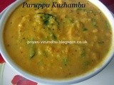 Paruppu Kuzhambu/Dal Gravy/Dal stew