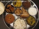 South Indian Special Lunch Menu - 5/Lunch Menu Ideas