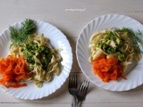 Makaron z sosem koperkowym