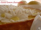 My classic lemon cheesecake.... un prato di margherite per Re-cake 4^_