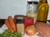A Carrot, Sweet Potato and Coriander Soup recipe