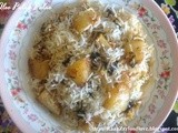 Aloo Palak Pulao | Potato Spinach Pilaf