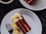 Eggless Red velvet cake with cream cheese frosting